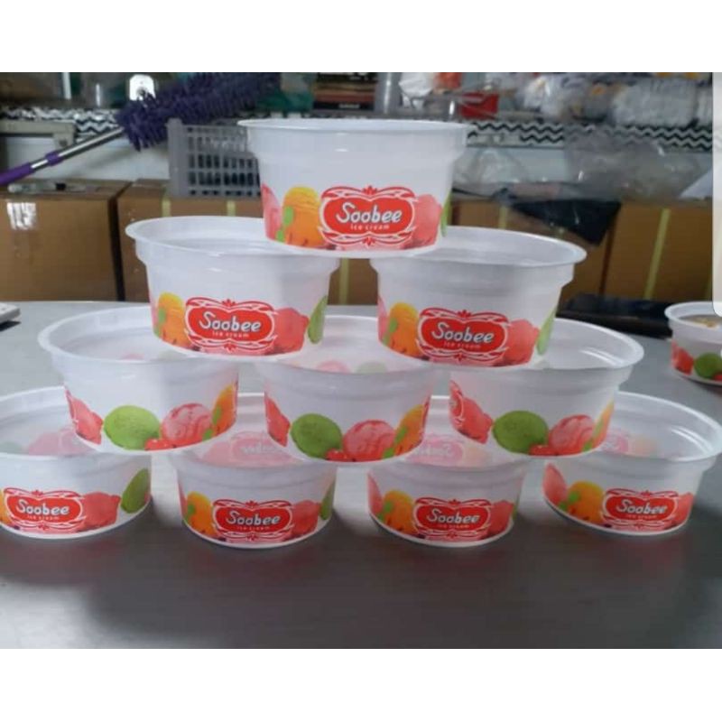 1 box of soobee cups complete with lid, top diameter 6.8cm | Shopee ...
