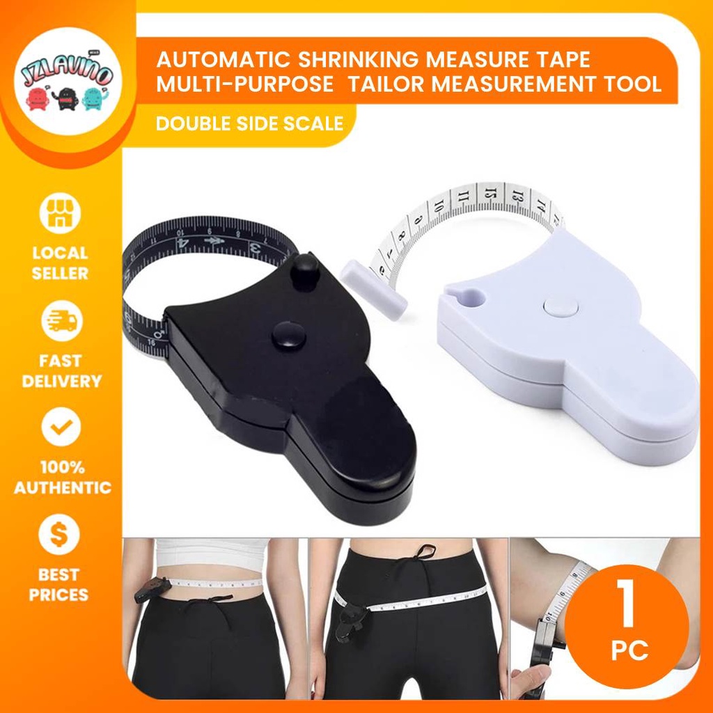 [SG Instock] Automatic Shrinking Measure Tape Body Waist Measuring Ruler Multi-purpose Sewing Tailor Measurement Tool