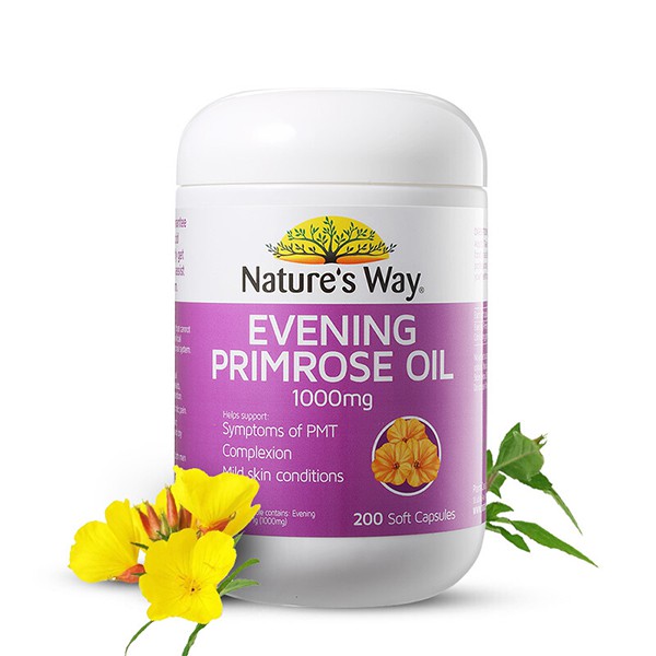Nature's Way Evening Primrose Oil 1000mg 200 Soft Capsules Jan 2025