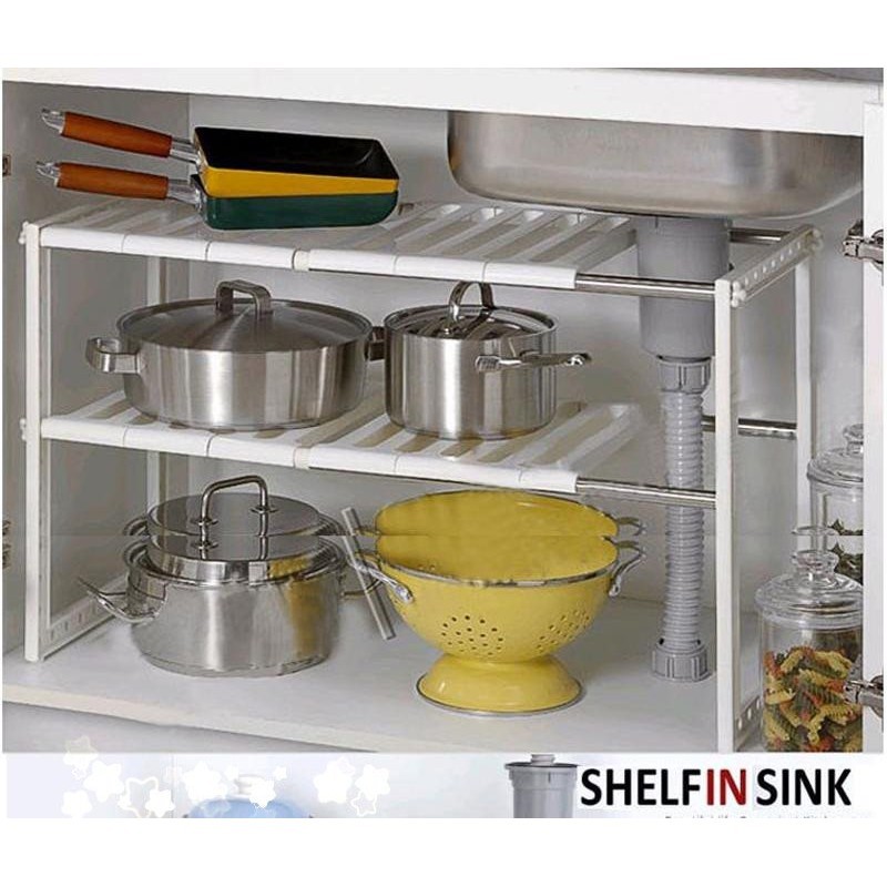 (SG STOCK) Under Sink Shelf in Sink Kitchen Storage Organizer