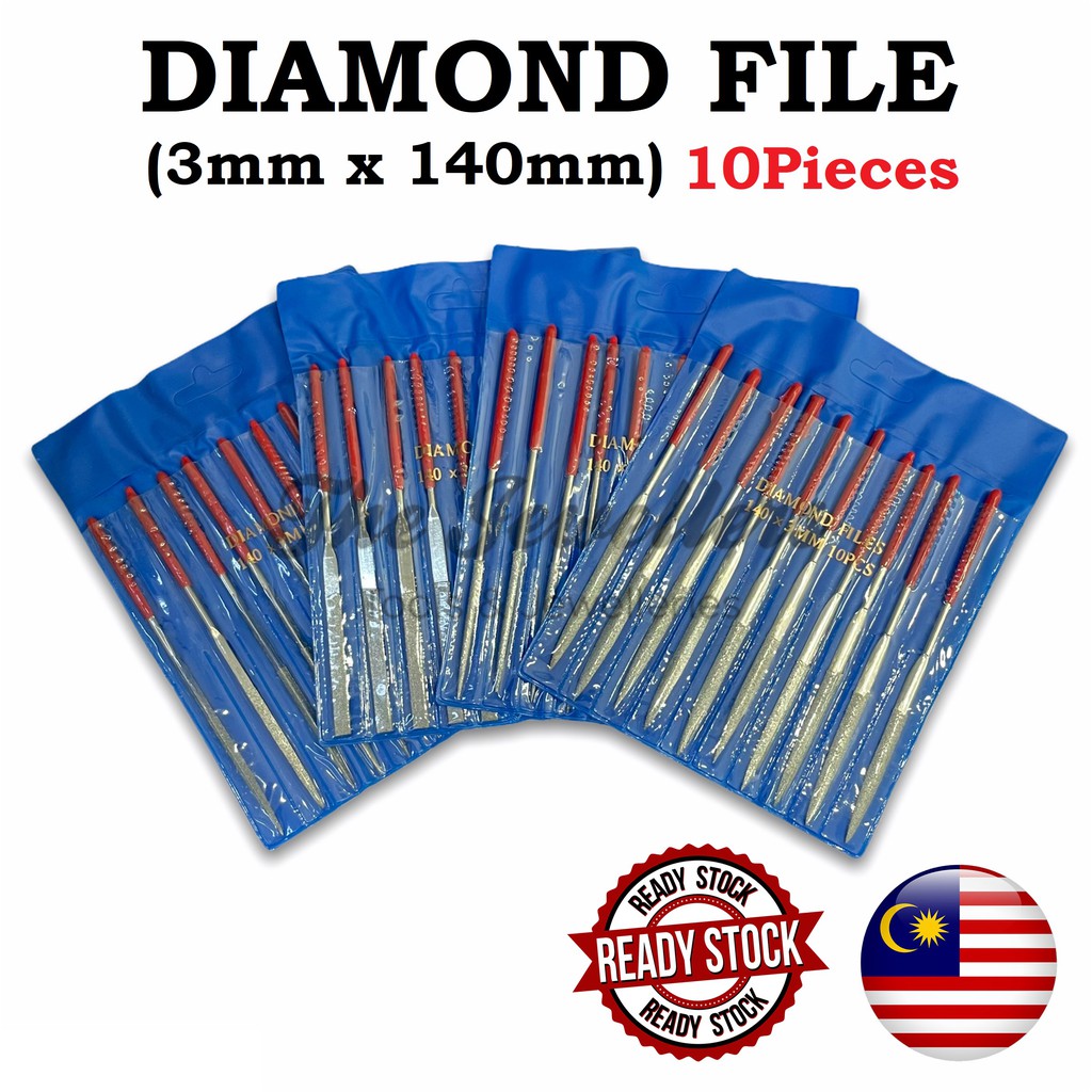 3mm x 140mm Diamond Coated File with PVC Handle | Shopee Singapore