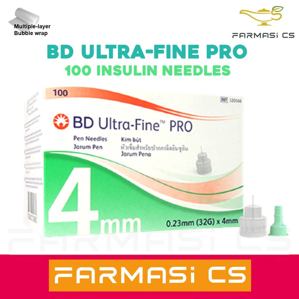 BD Ultra Fine PRO Pen Needles 4mm x 32G 100's Insulin Needles Shopee