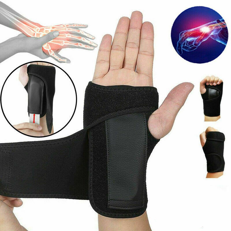 Wrist Brace Men Women Wraps Support Hand Guard Removable Splint Steel ...