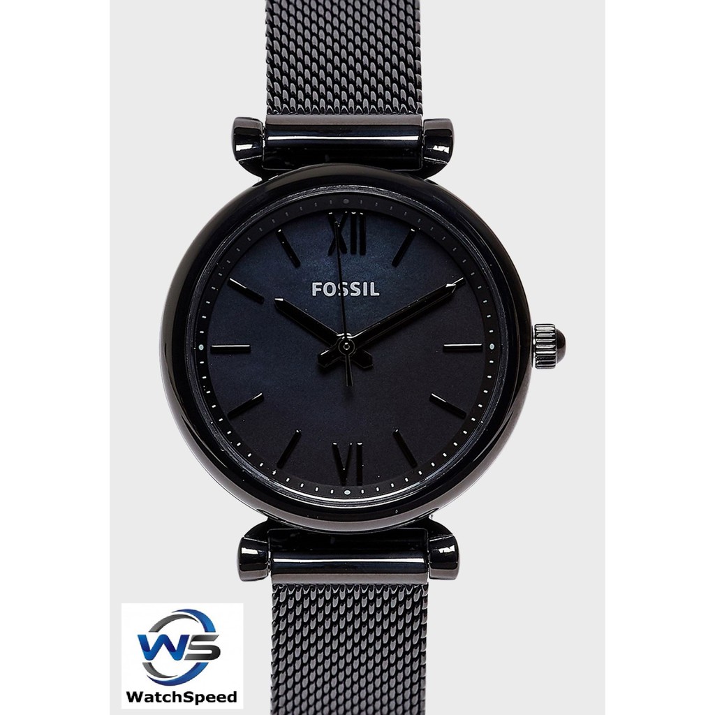 Fossil ES4613 Carlie Mini Black Stainless Steel Ladies Womens Watch Shopee Singapore