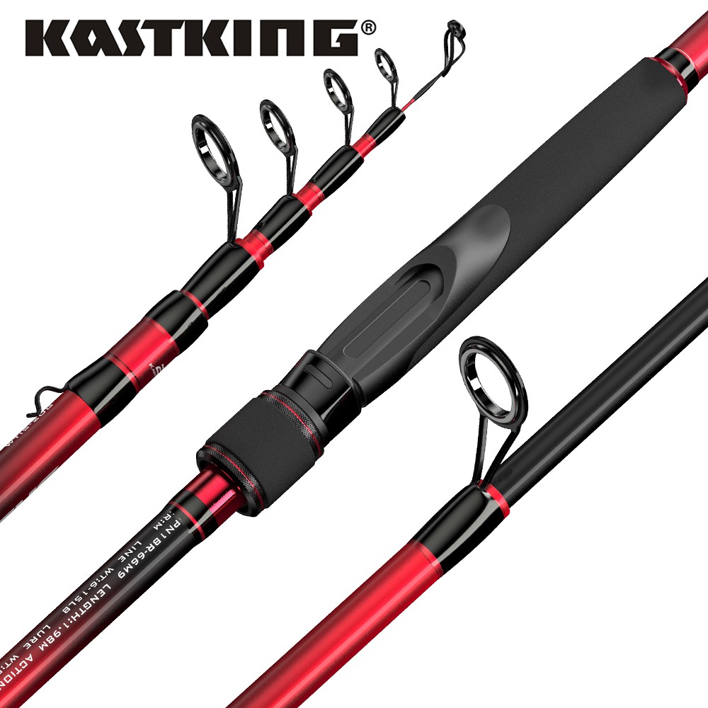 KastKing Brutus Portable Telescopic Fishing Rod Spinning Casting Rod M MH  Power 1.98m 2.13m for Bass Pike Fishing
