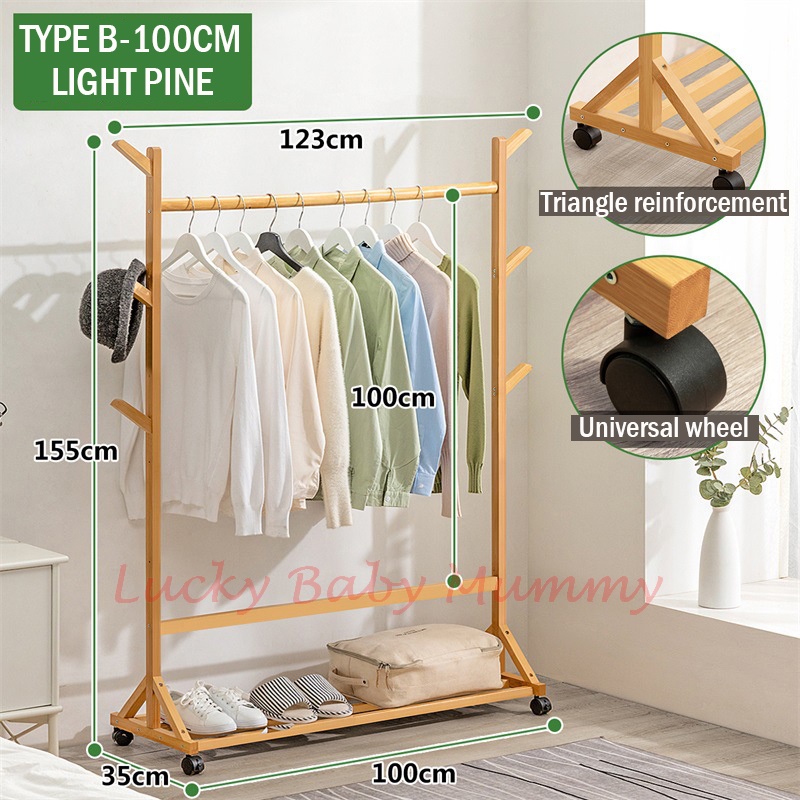 Bamboo Tree Shape Clothes Stand Clothes Stand Clothes Hanger Drawer Hook Bamboo Furniture Shopee Singapore