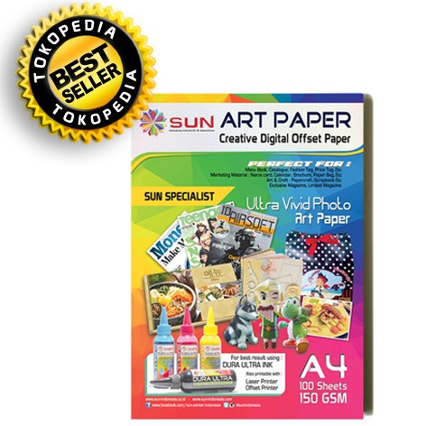 SUN ART PAPER A4 150 GSM (CONTENTS 100 SHEETS) | Shopee Singapore
