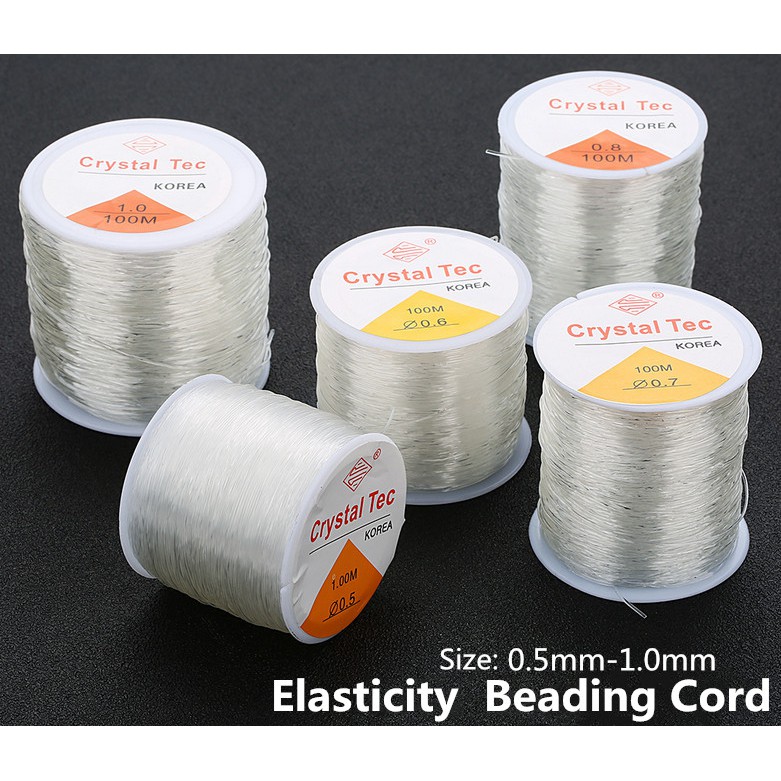 100yards 0.5-1mm High Elastic Beading Cord String Crystal Thread for Jewelry Making DIY Necklace Bracelet Accessories