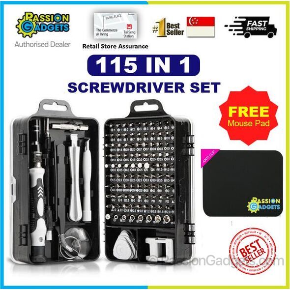 Precision Screwdriver Set 115 in 1 Handy DIY Repair Tool Kit For Phone Laptop Macbook Glasses Repair