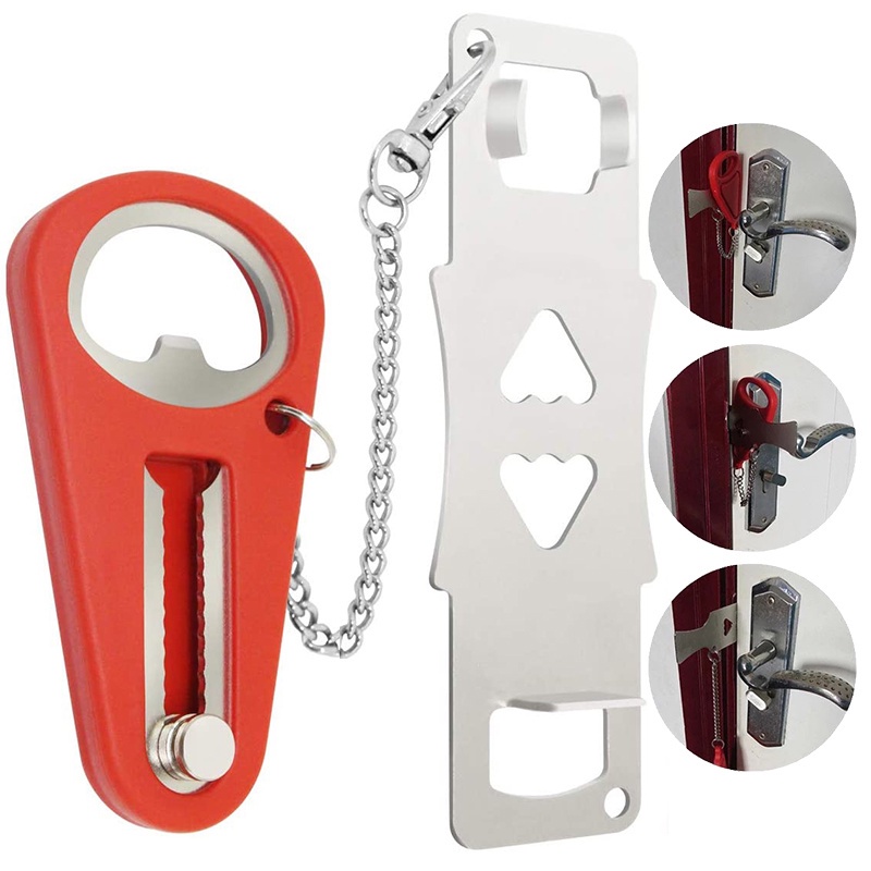 Portable Hotel Door Lock Locks   Self-defense Travel Stopper Lock 