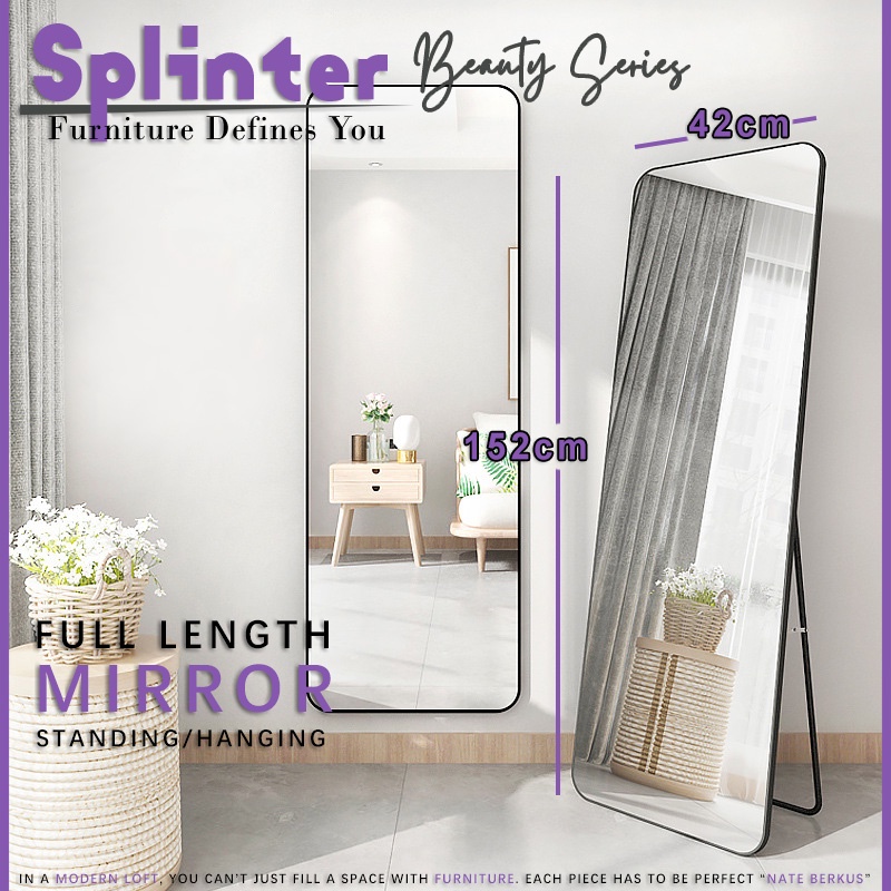 *SG READY STOCK* Full Length Tall Mirror Stand Wall Mount Standing Wardrobe Doorway Entrance