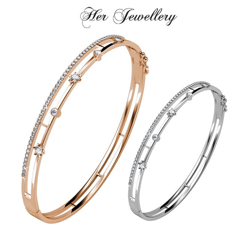 Blossom Crystal Bangle  - Made with Swarovski Crystals