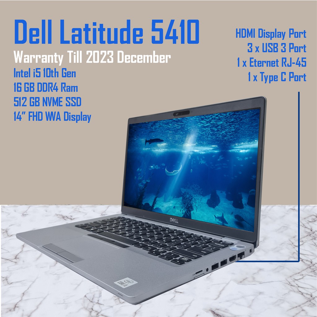 Dell Latitude 5410 10th Generation Intel® Core™ i5-10310U 16GB RAM 512GB SSD