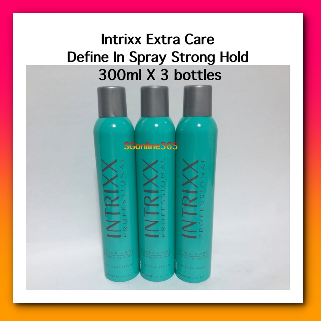 Intrixx Extra Care, Spray Strong Hold 300ml X 3 bottles | Shopee Singapore