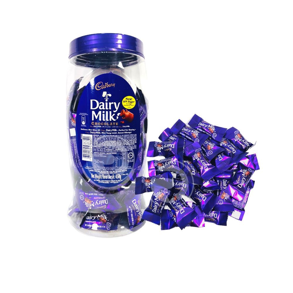 Cadbury Dairy Milk Chocolate Mini Bar Halal (405g x 1 Bottle) Shopee
