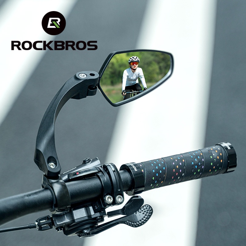 SG Delivery ROCKBROS Bike Mirror HD Rear View Mirror 360 Adjustable Bicycle Side Mirror Fit Mountain Road Bike Cycling Rear Mirrors Shopee Singapore