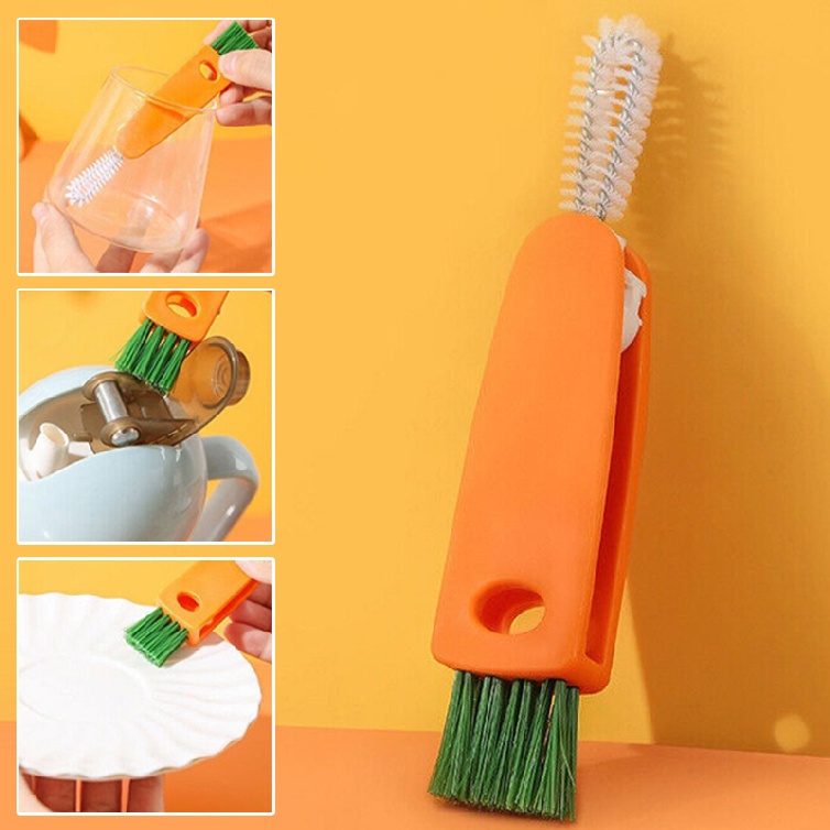 Tiny Bottle Lid Brush Detail Brush Pacifier Brush Carrot Cleaning Brush  Mini Bottle Cleaner