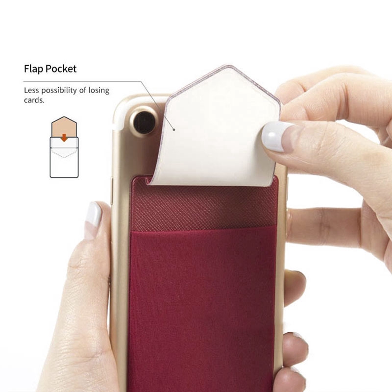 Universally Elastic Stretchy Lycra Cell Phone Wallet Case Credit ID Card Holder