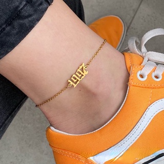 Mens gold ankle on sale bracelets