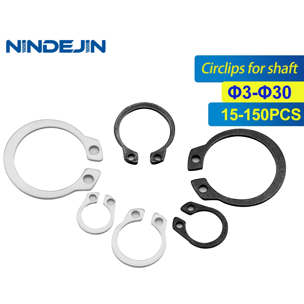 NINDEJIN 150pcs C Type External Circlip Retaining Rings for Shaft ...