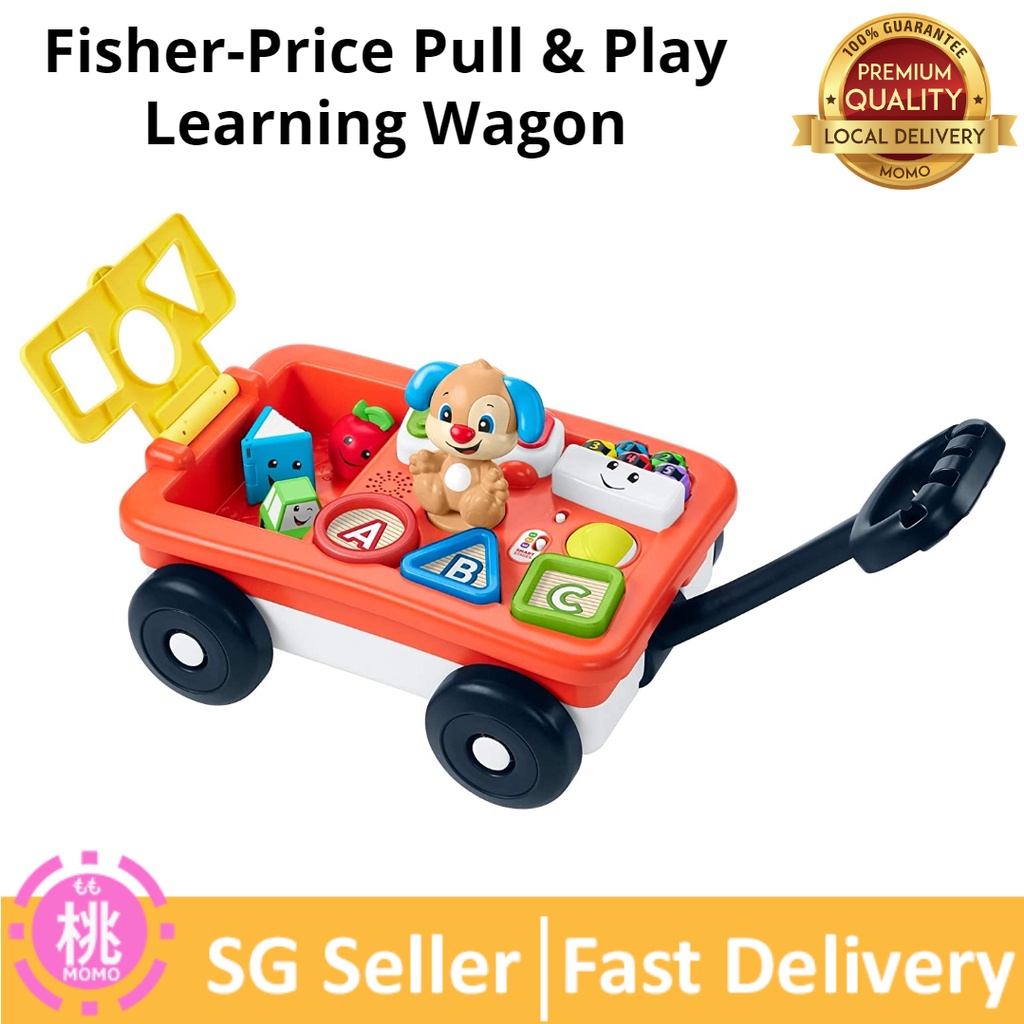 Fisher Price Laugh Learn Pull Play Learning Wagon interactive activity toy with Smart Stages learning content Shopee Singapore