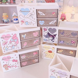 Sanrio Characetrs Hello Kitty Little Twin Stars Cinnamoroll Desk Organizer  Storage w/ Drawers & Partitions Inspired by You.