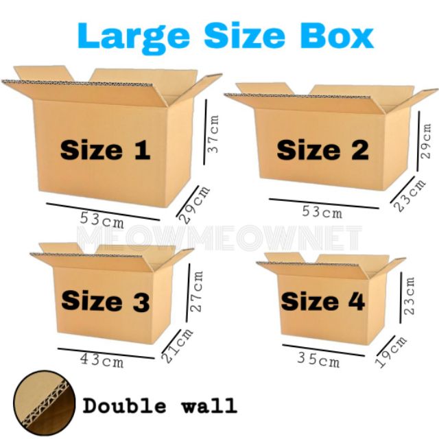 10PCS BIG Double Wall 5 Layer Corrugated Packing Container Carton ...
