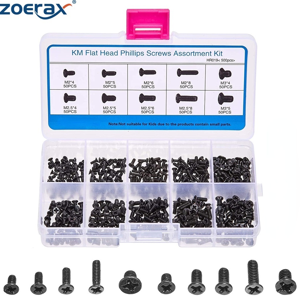 ZoeRax 500PCS M2 M2.5 M3 Laptop Notebook Screw Kit SSD Replacement ...