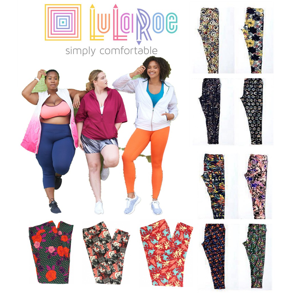 LuLaRoe Women Ultra Soft Plus Size Leggings Pants Stretch Printing Seamless Stretch Pants Shopee Singapore