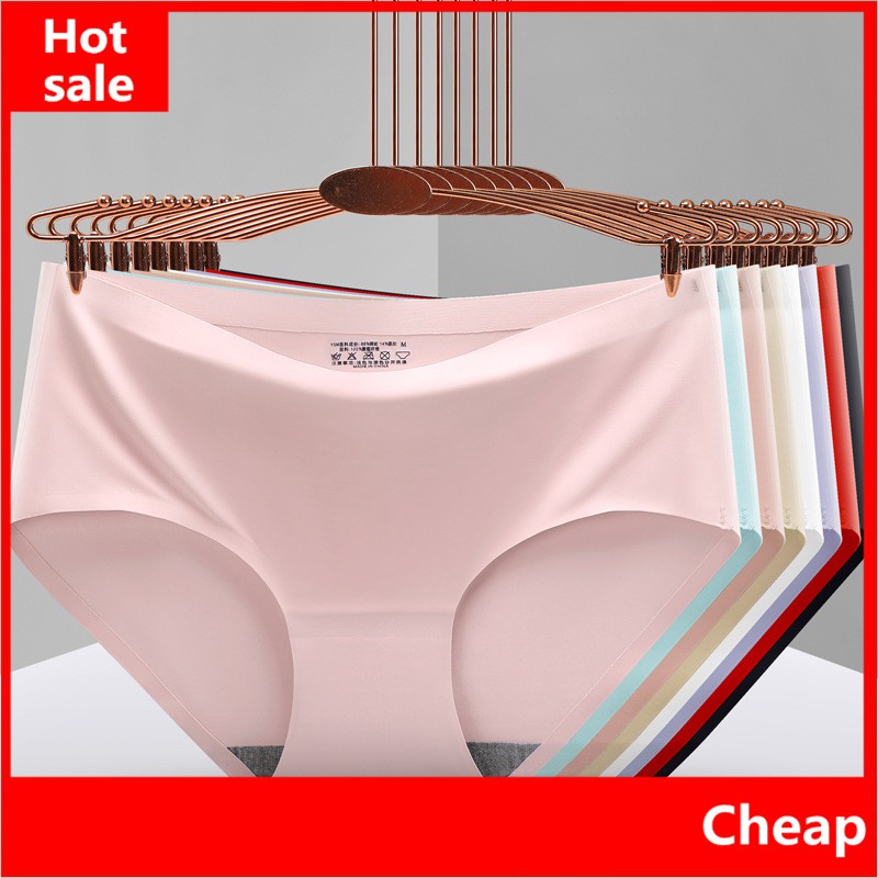 Women Panties Fashion One Piece Seamless Ice Silk Panties Girls Clothing  Ice no trace cooling sexy Underwear Panty