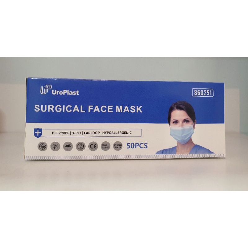 Uroplast 3ply Adult Surgical Mask (50pcs) | Shopee Singapore