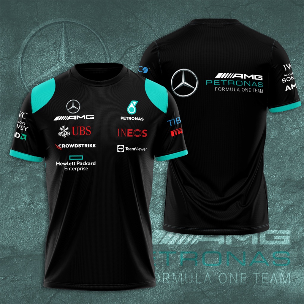 2022 New Fashion Men T Shirts Benz Mercedes AMG Petronas F1 Team Casual T-Shirt Summer Short Sleeve Oversized Clothing