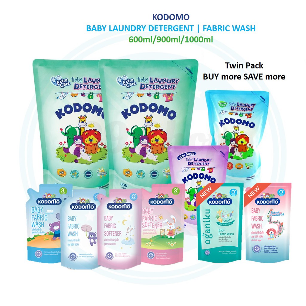 Kodomo Baby Laundry Detergent/Fabric Wash/Softener Refill 500/600ml