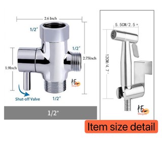 Bidet spray stainless steel set toilet hand spray hose head bathroom ...