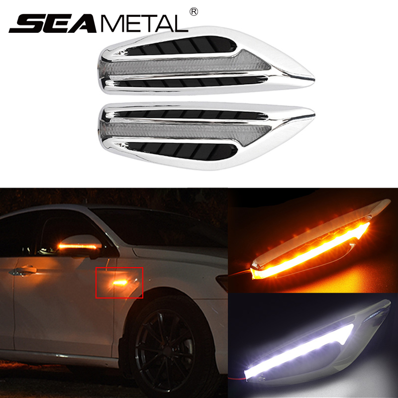 Car LED Side Turn Signal Light New fender Dark Night Blade Driving ...