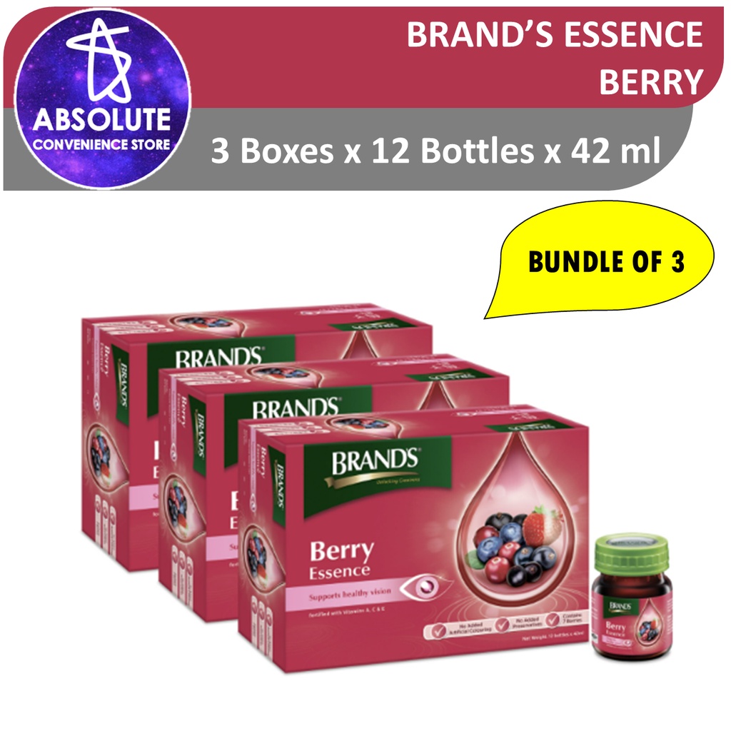 [Bundle of 3] BRAND'S Berry Essence (12 Bottles x 42ml per box)