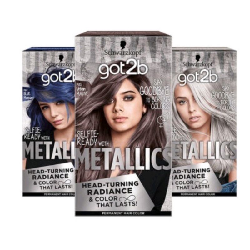 Schwarzkopf Permanent Hair Metallics Got 2B Silver Hair Dye | Shopee ...