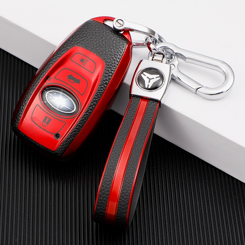 TPU Leather Car Smart Key Cover Case Shell Holder for Subaru Ascent ...