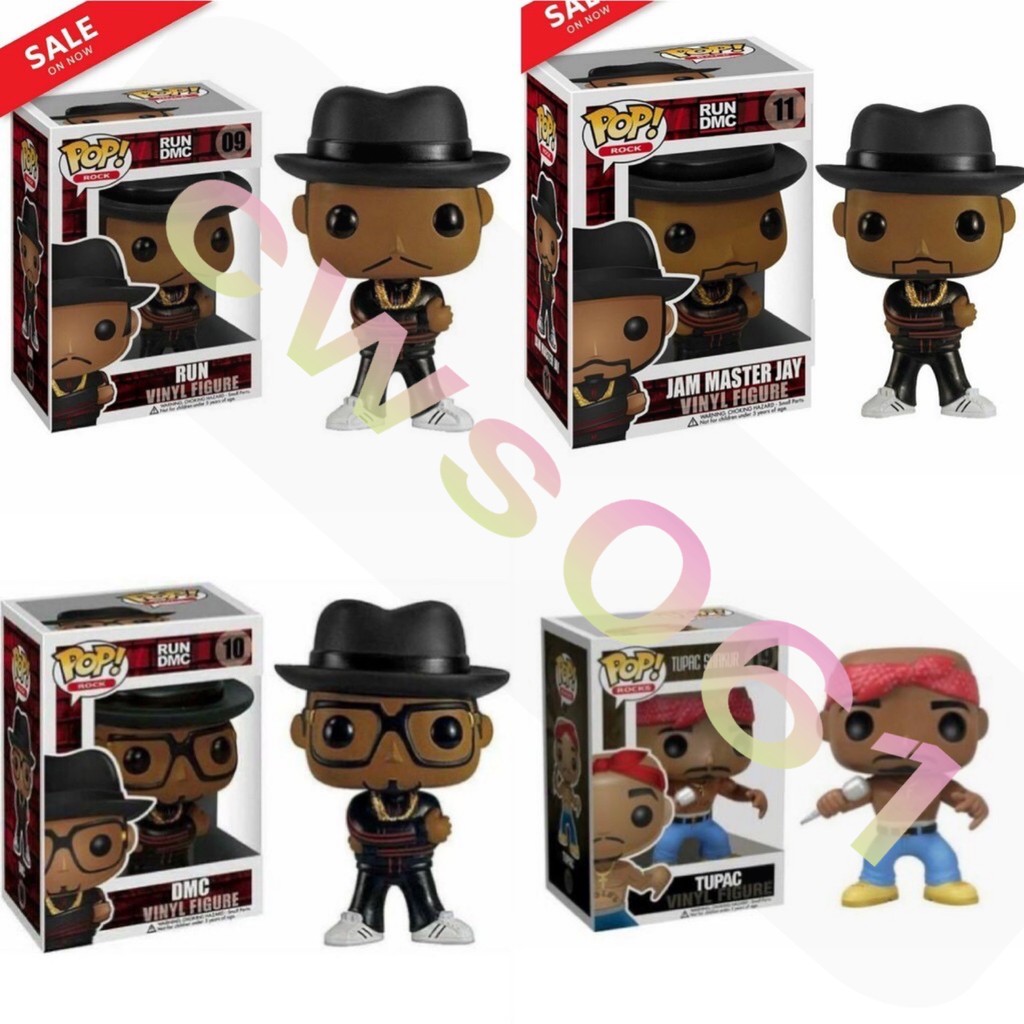 FUNKO POP! Rocks Action Figurine Toy Tupac Shakur/Run Dmc Rare Vaulted ...