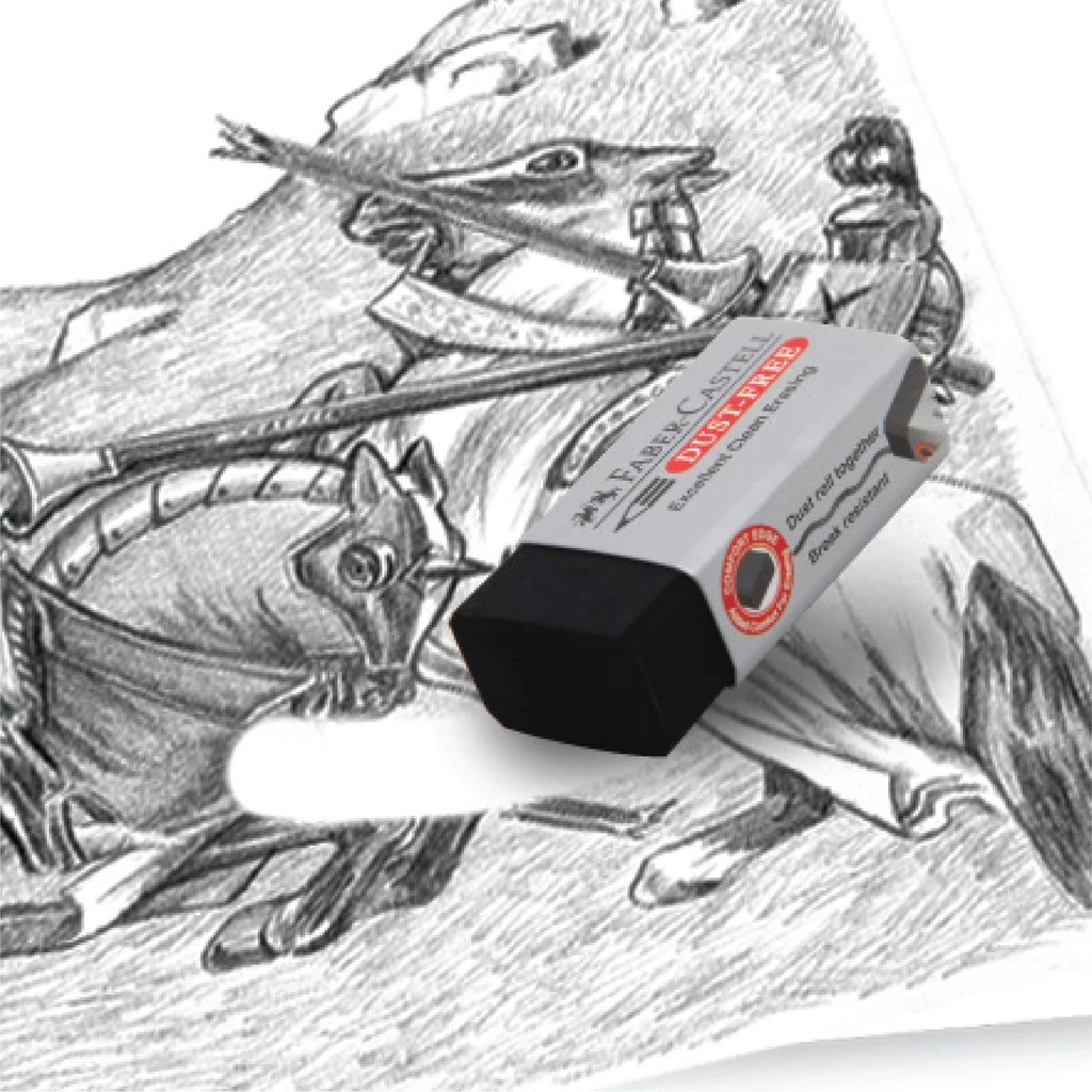 Faber-Castell Penghapus Eraser Dust Free 7171 Medium Black - Gambar 3