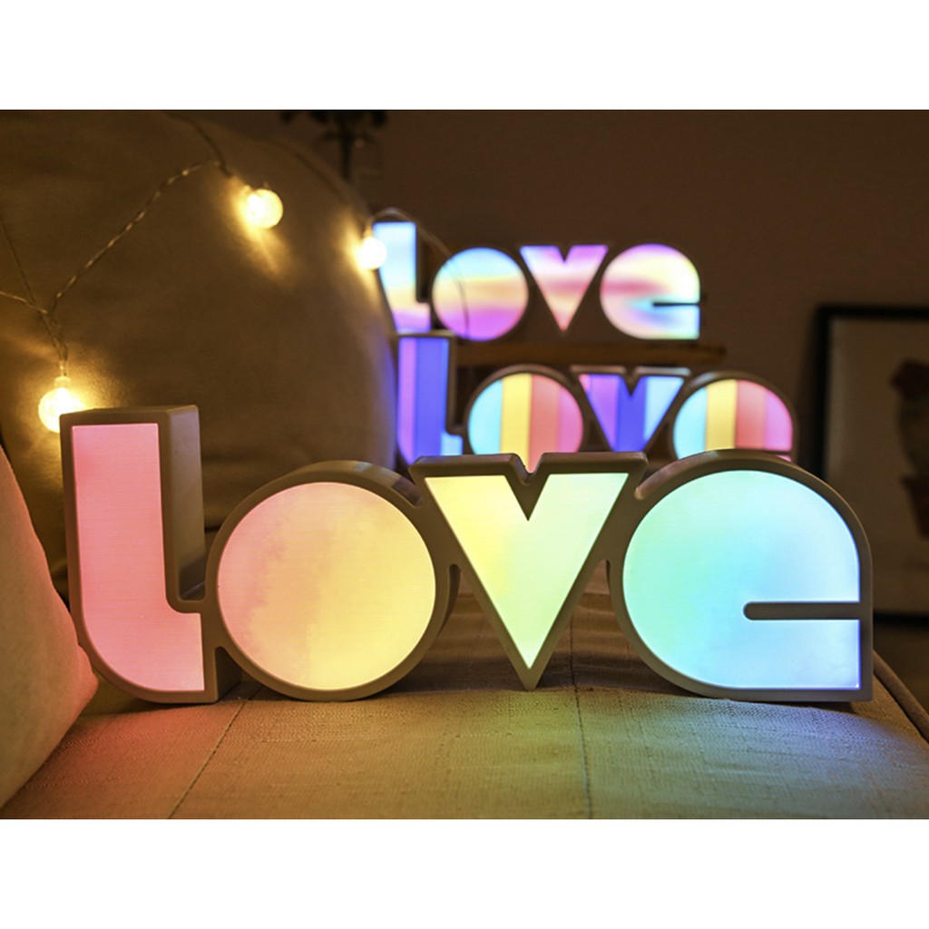 LOVE Colourful Rainbow Decoration Lamp (Various Colours)