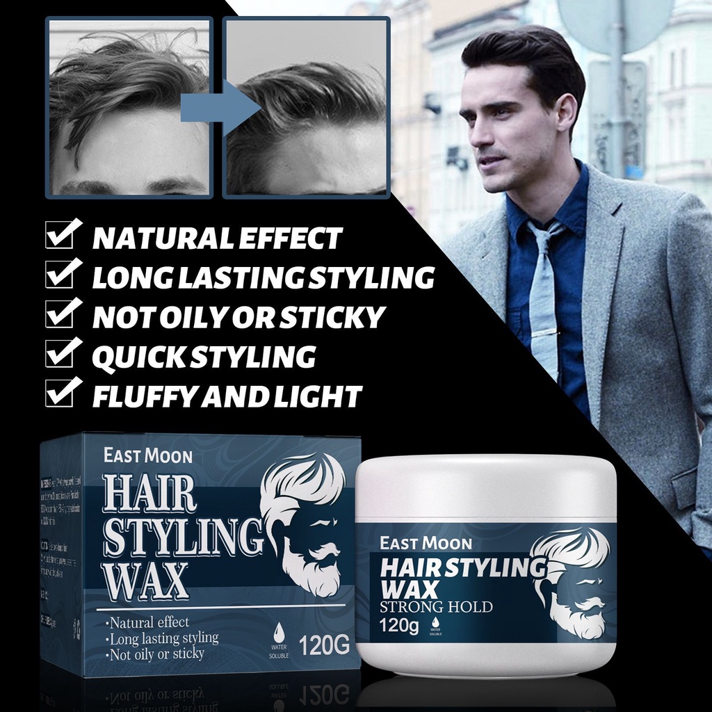 Hair Wax/Men Hair Styling Cream Long Lasting Styling Natural Effect ...