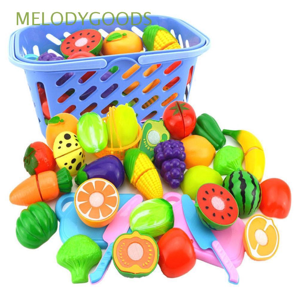 6/10/13/18/20/24pcs/set Kitchen Pretend Play Cutting Toy Simulation Food Fruit Vegetable