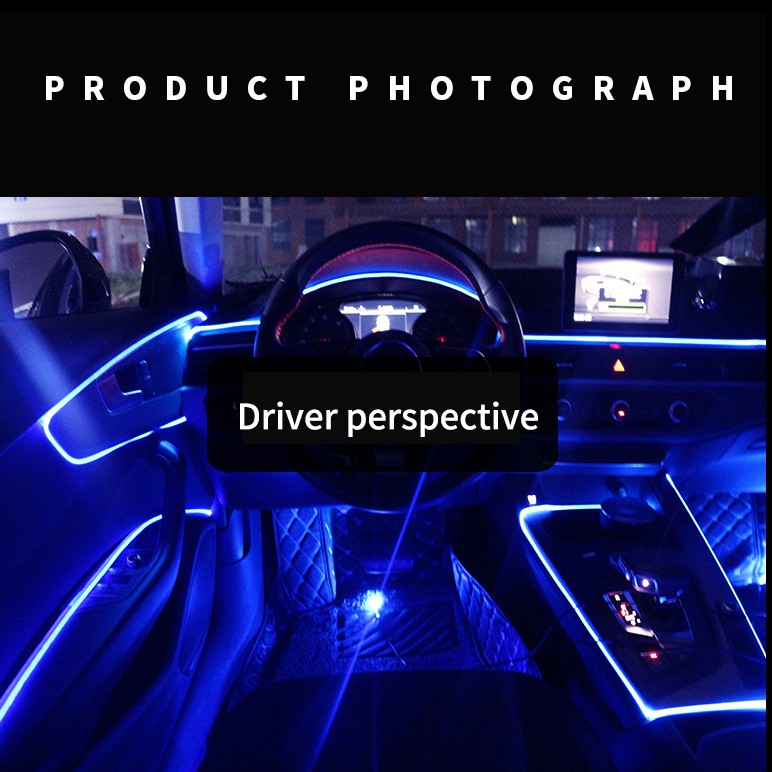 1M/2M/3M/5M car interior accessories atmosphere lamp EL cold light line ...