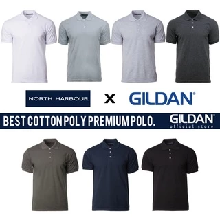 GILDAN x NORTH HARBOUR Soft-Touch Polo Shirt Plain Polo Unisex Baju Polo Lelaki Tshirt Polo Tee Baju Berkolar NHB2400 Group A