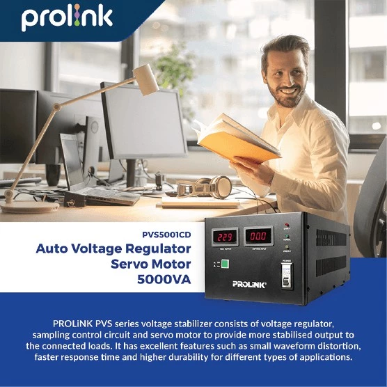 PROLINK Stabilizer AVR Servo Motor Controlled 5000VA - Gambar 2