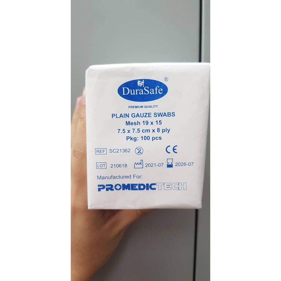 Durasafe Plain Gauze Swabs 100 Pcs 10cm X 10cm Shopee Singapore