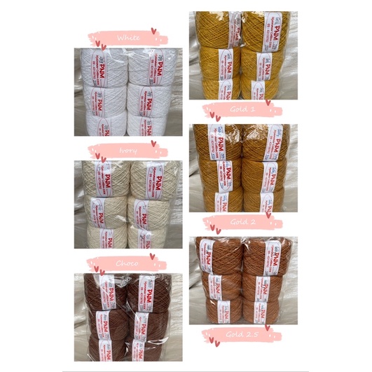 [PNM] Lace 100% Cotton Crochet Yarn Solid Color (80g) (Min 2 rolls ...