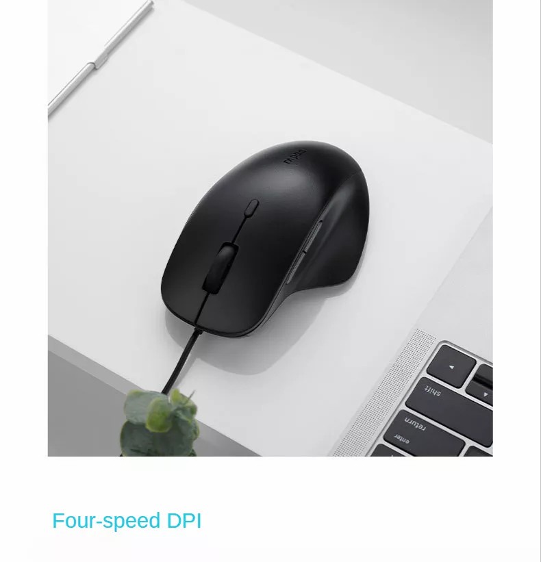 Rapoo N500 Wired Mouse Optical Ergonomic 6D USB Big Hand E-sports ...