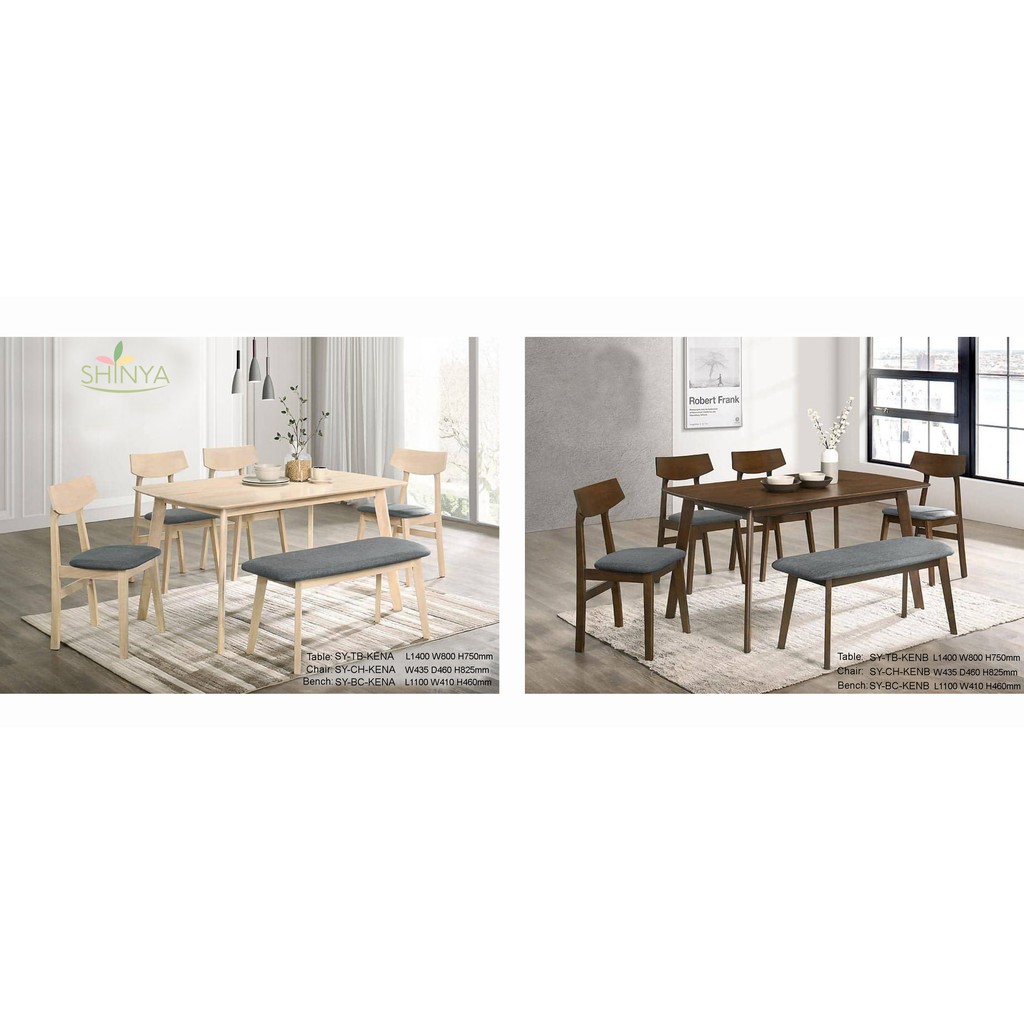 Shinya Elegant Modern Nordic Style Dining Table Set (1x Dining Table ...
